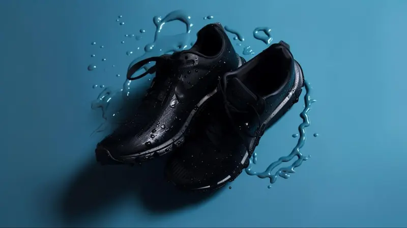 Does Water Help Shine Shoes. Picture shows a Black shoes