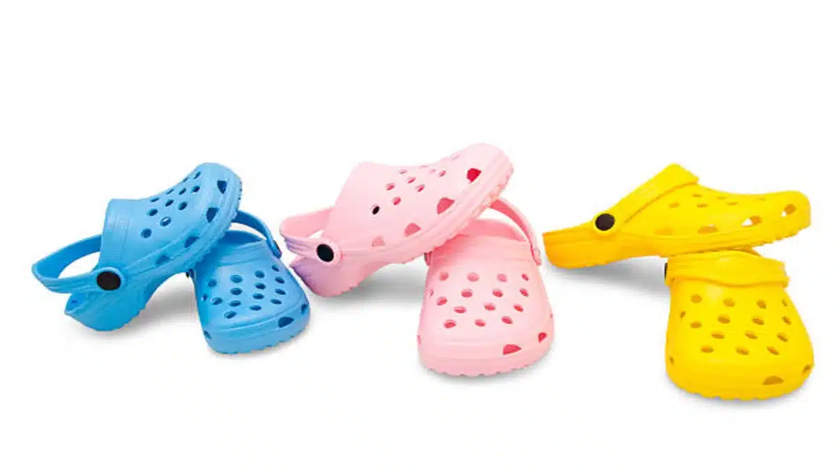 Are Crocs Non Slip Shoes. Picture shows different colors of crocs shoes.