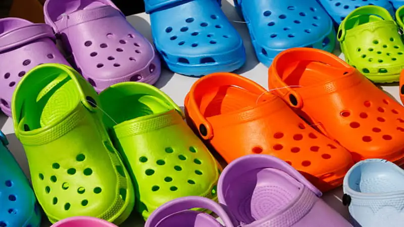 Are Crocs non slip work shoes. picture shows different colors of crocs shoes